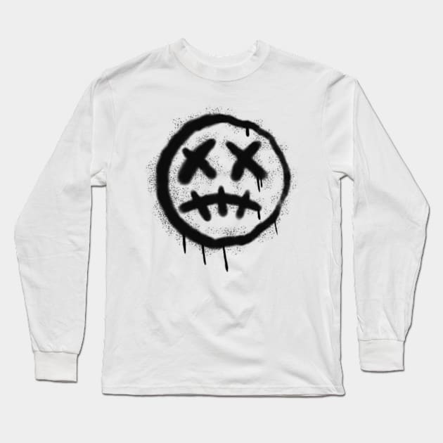 Graffiti Face Long Sleeve T-Shirt by Welcome To Chaos 